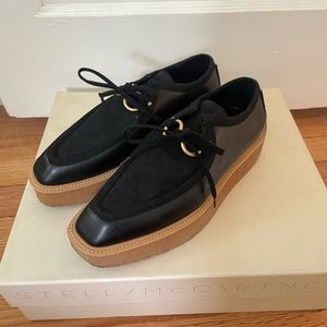 Stella McCartney Black Platform Loafers 37